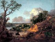 Thomas Gainsborough View in Suffolk Spain oil painting artist